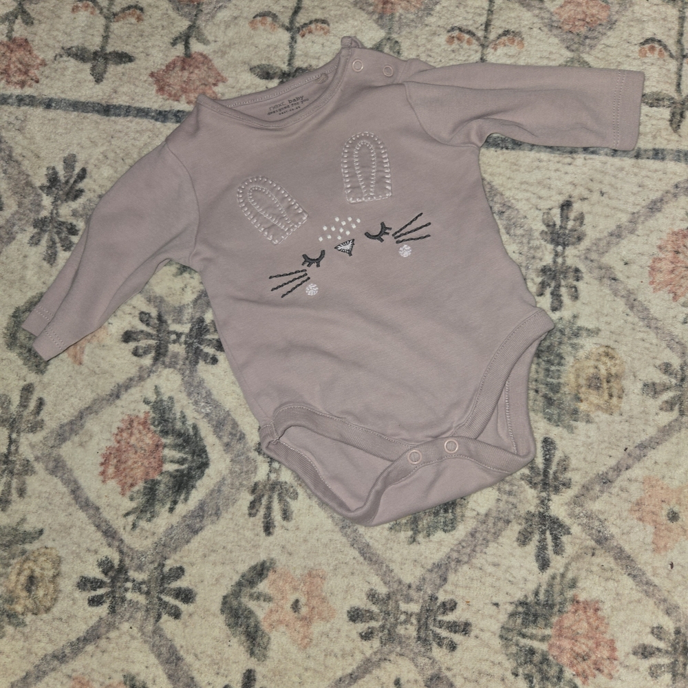 Next Lilac Bunny Face Bodysuit